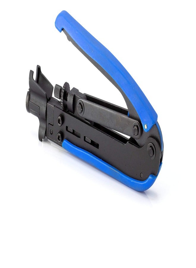 THE CIMPLE CO أداة ضغط الكابلات المحورية من شركة سيمبل - ضغط كابلات RG59 وRG6 وRG7 وRG11 لموصلات F81 / RF - طول ونوع قابلان للتعديل، لجميع الموصلات المصنعة تقريبًا - Image 1